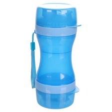 Flamingo 2-in-1 Reisebecher für Wasser + Futter Bassie blau, 9,5x8,5x21 cm