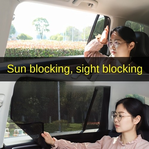 Multi-Functional Adaptable Easy to Install 4-Pack Magnetic Car Sunshade Curtains - Picture 5 of 11