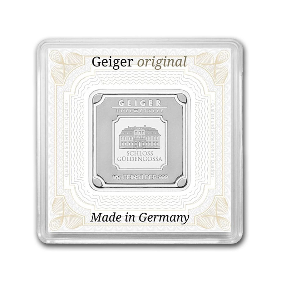 Geiger Edelmetalle Original 10 Gram Silver Square - In Capsule | eBay