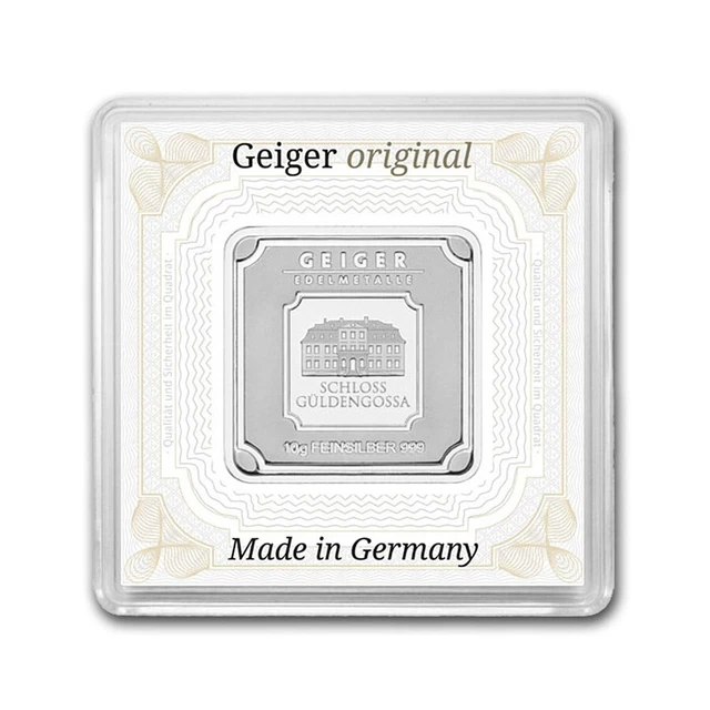 Ebay Live 25.19  Geiger Edelmetalle Original 10 Gram Silver Square