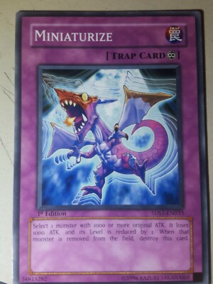 5DS1-EN033 Yugioh! MINIATURIZE 1st Edition CONTINUOUS TRAP CARD Near Mint x1 | eBay 5DS1-EN033 Yugioh! MINIATURIZE 1st Edition CONTINUOUS TRAP CARD Near Mint x1 | eBay