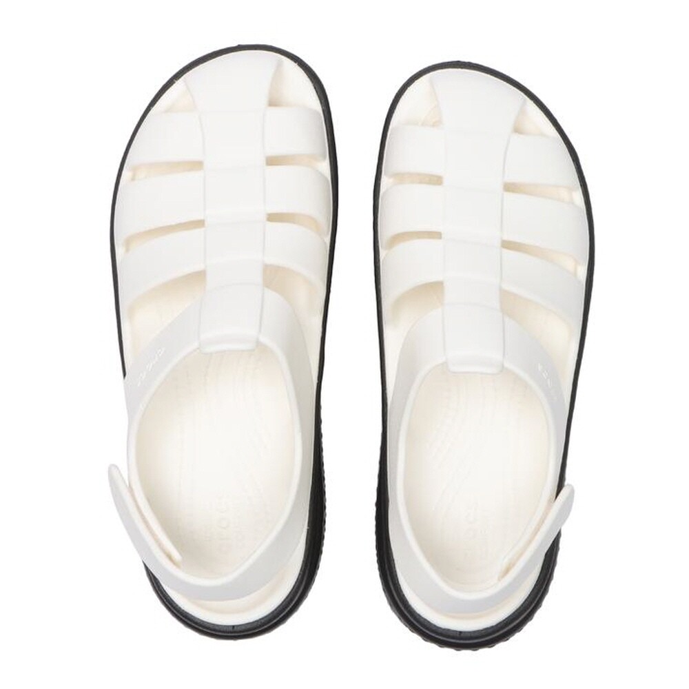 New Womens CROCS STOMP FISHERMAN SANDAL 209938-0WV CHALK