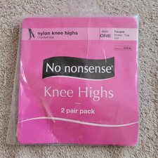 Vintage No Nonsense Taupe Sheer Toe Knee Highs 2 pack Size 1 sealed 