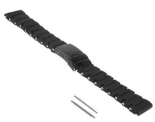 23mm Black Polyurethane PVD Rubber Bracelet Watch Band Luminox 3050 3950 NAVY