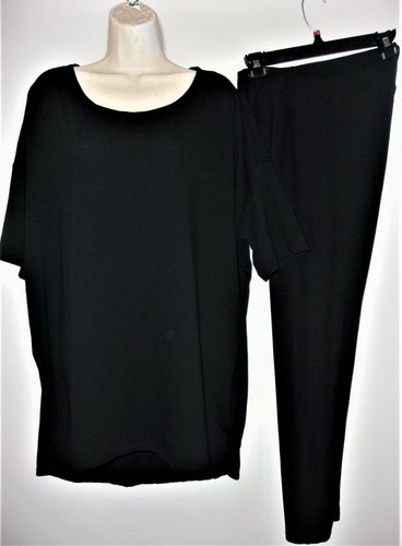 LULAROE TC2 BLACK LEGGINGS AND 2XL BLACK IRMA SET OUTFIT NWOT! - 第 1/3 張圖片