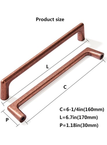 30 Pack 3-3/4"(96mm), 20 Pack 6-1/4"(160mm), 16 Pack 1 Inch Knobs Antique Copper - Picture 2 of 5