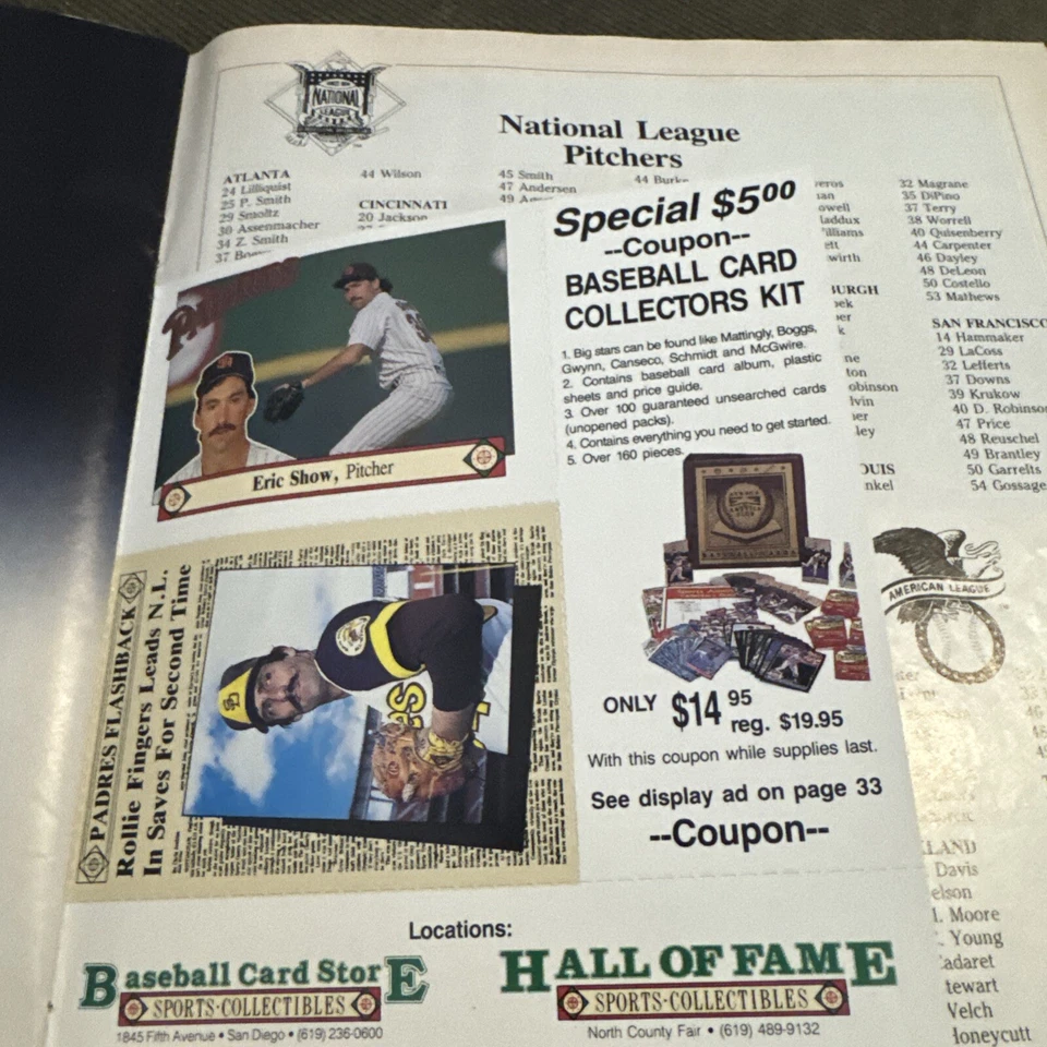 Vintage San Diego Padres Magazine May 1989 Roberto Alomar Cover, Cards Inside - Image 4 of 4