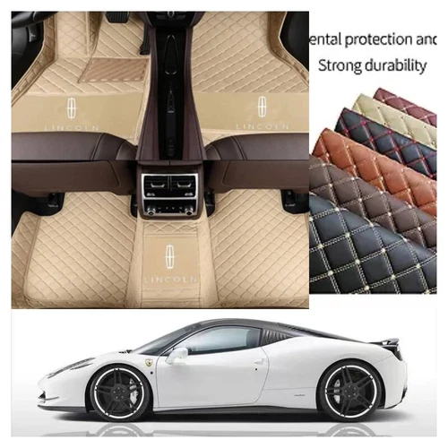 For Lincoln Nautilus Car Floor Mats Waterproof PU Leather Carpets Auto Liners - Bild 18 von 35