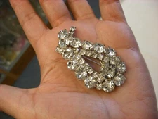 Antique Vtg Art Deco Style Rhinestone Pin Brooch Unmarked #9088