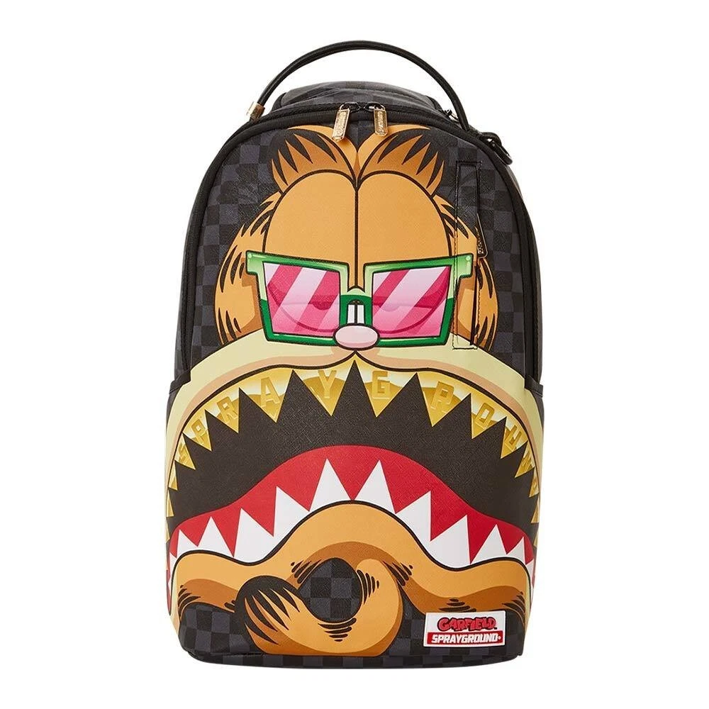 Sprayground Garfield Backpack Shark Mouth Books Bag Laptop Back To School  New