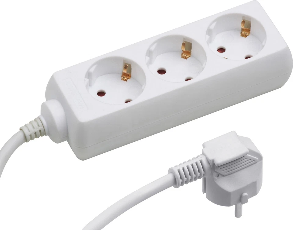 Meister Steckdosenleiste 3-fach Steckerleiste Mehrfachsteckdose Tischsteckdose