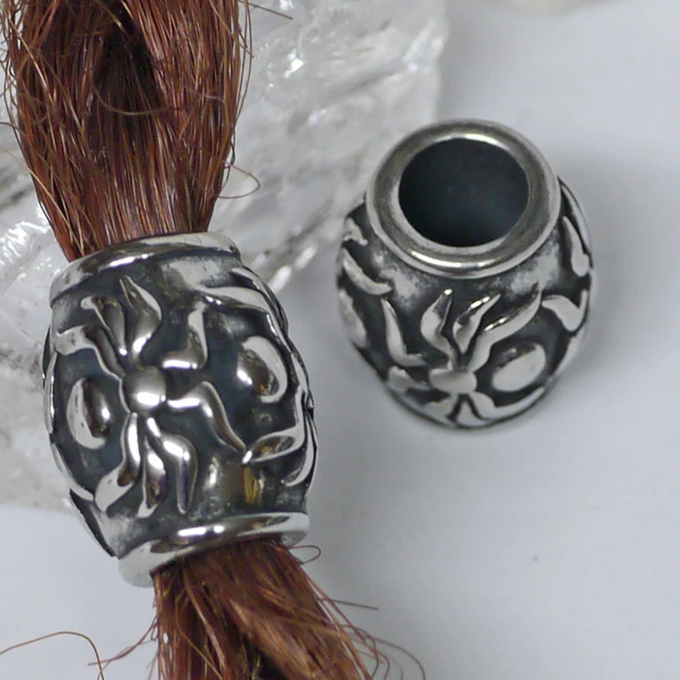 Bartperle Loch 5 mm Bart Perle SPIDER Bartschmuck 316 Edelstahl + - Bartgummis  - Bild 4 von 4