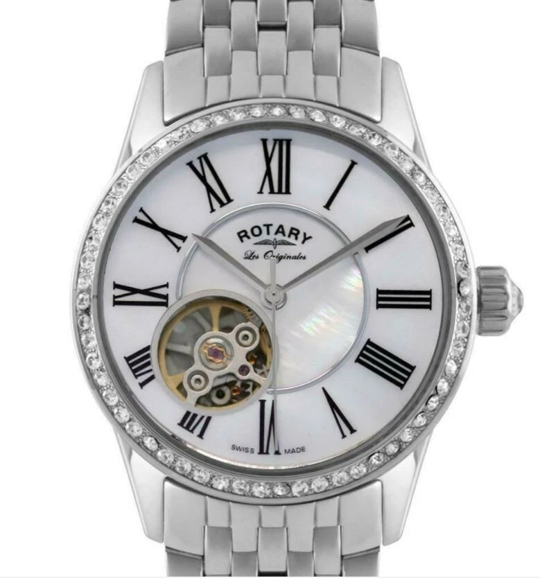 Reloj Tourbillon Automático Giratorio Damas Hecho en Suiza Acero Inoxidable Nuevo LB90510 Foto 2 de 3