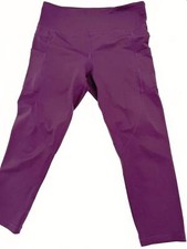 ZYIA Active Purple plum Side Pocket Cropped Capri Leggings Size 8-10