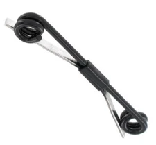 Shields Collar Clip Mens Vintage Bar Black Enamel 1960S Boxed 2 1/8"