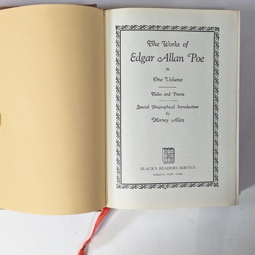 Works of Edgar Allan Poe One Volume 1971 Intro Hervey Allen Hardcover Very Good - Picture 4 of 12