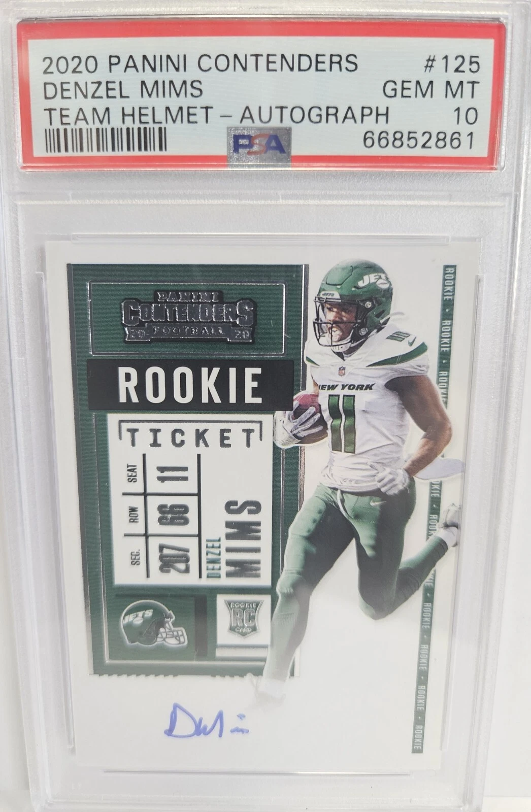 Denzel Mims Panini Contenders #125 Variation-Autograph