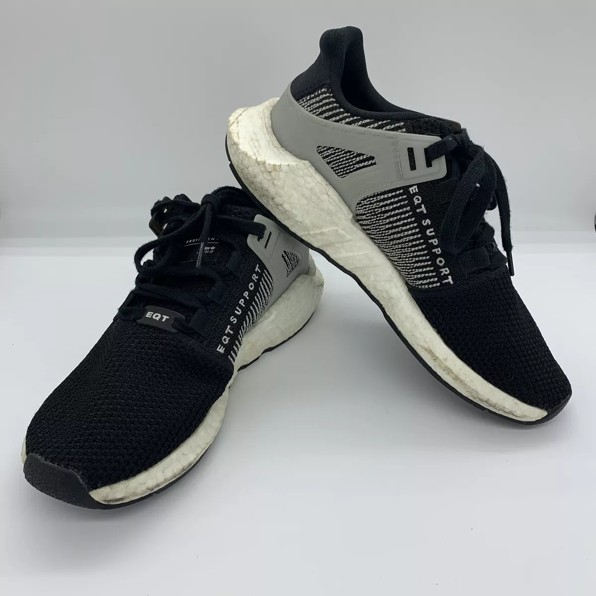 fractura Desviar En lo que respecta a las personas Adidas By9509 Eqt Support 93/17 black and white running shoes Men's size 9  | eBay