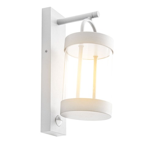 Wandleuchte Außenwandlampe Laterne Haustürlampe weiß LED Terrassenlampe H 33 cm - Bild 2 von 5