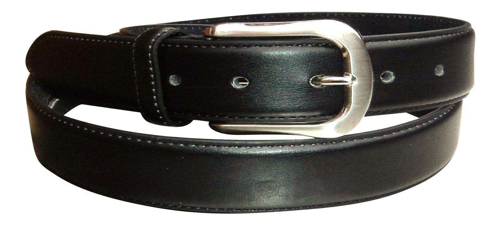 Cintura di sicurezza uomo in pelle nera con zip nascosta, larghezza 1,5" Made by Milano
