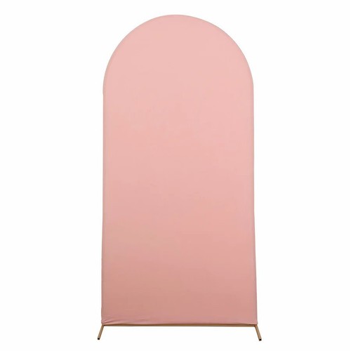 7 ft DUSTY ROSE Matte Fitted Spandex Round Top Arch Backdrop STAND COVER Party - Bild 2 von 8