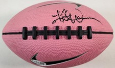 KURT WARNER AUTOGRAPH MINI PINK NIKE FOOTBALL JSA CERTIFIED