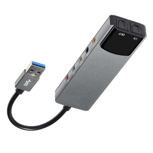 Usb External Multi-Function Sound Card 3 Input Terminals For PC Computer Laptop - Picture 4 of 11