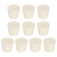 Feste Gummistopfen 6#, 10Er Pack Konische Labordichtung Gummistopfen, Weiß