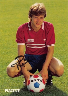 Thierry Racine Autogrammkarte Fußball adidas Servette FC SFC Placette