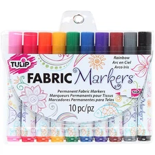 I Love To Create 3164-8 Tulip Fabric Markers 10/Pkg-Rainbow