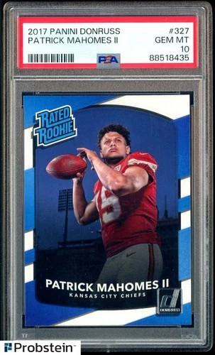 2017 Donruss #327 Patrick Mahomes II Chiefs RC Rookie PSA 10 GEM MINT