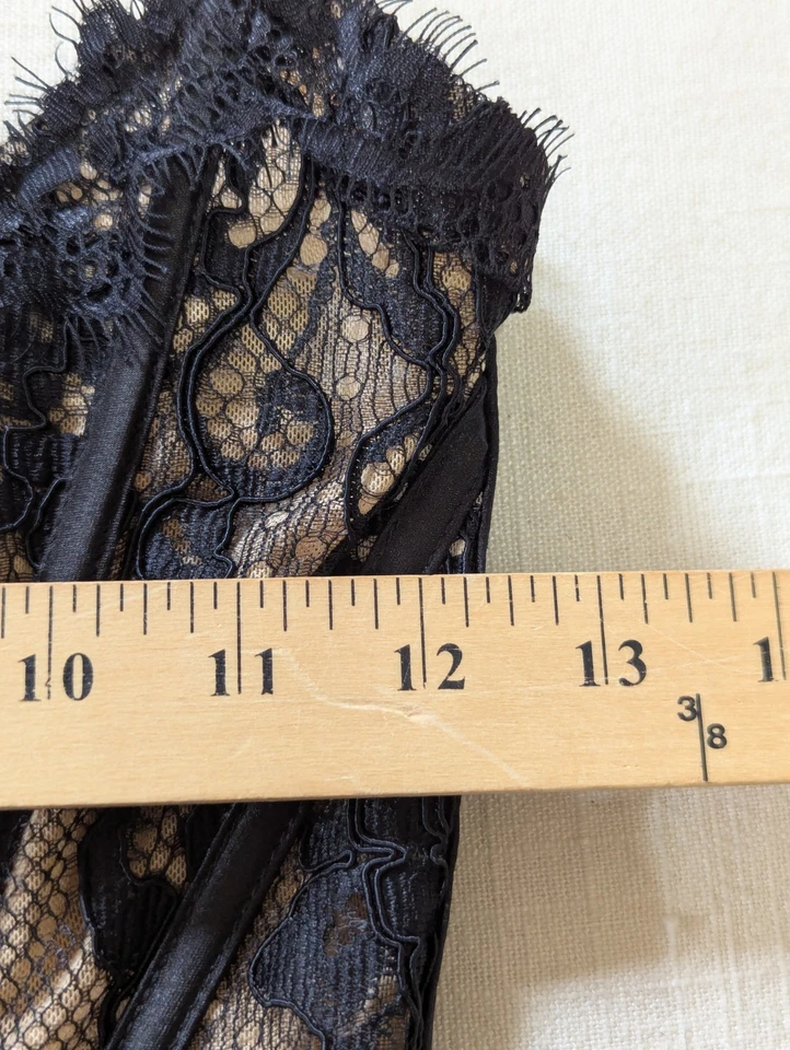 Corsé gótico Heiress Beverly Hills XS malla encaje deshuesado caprichoso hada grunge Foto 4 de 4