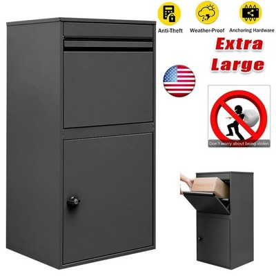 Package Delivery Box for Outside, Large Parcel Drop Box with Lockable Secure USA