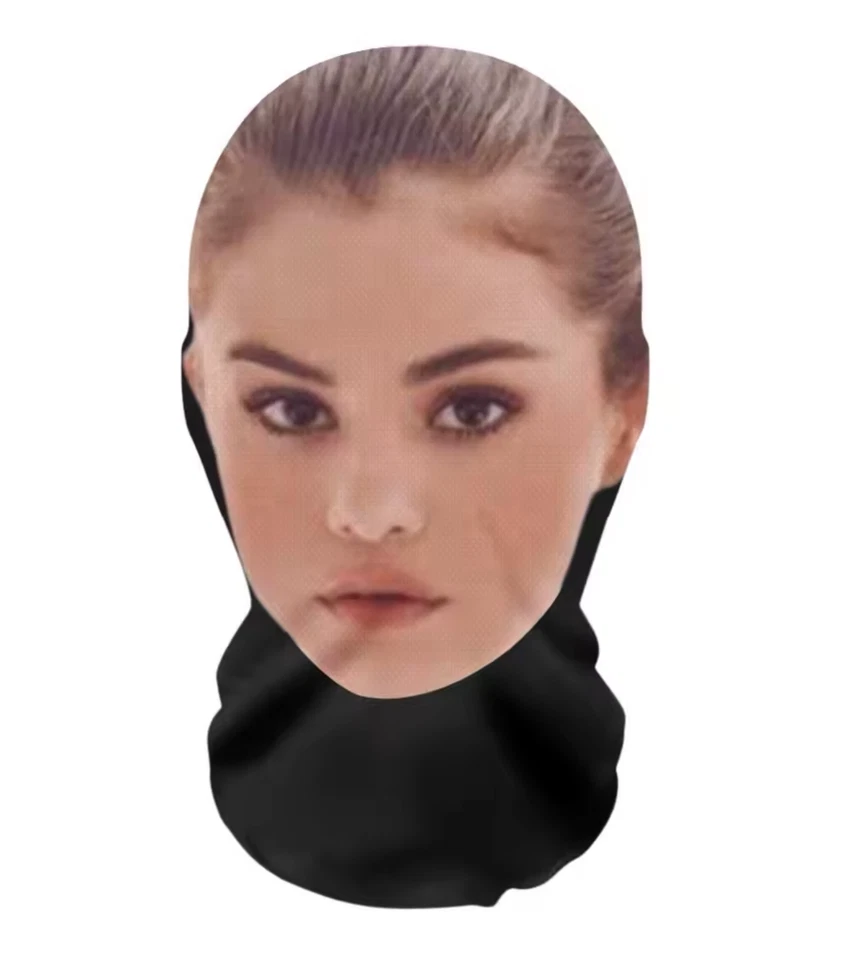 ONE SIZE 3D Selena Gomez Printed Full Face Mask celebrity Actor Singer Producer