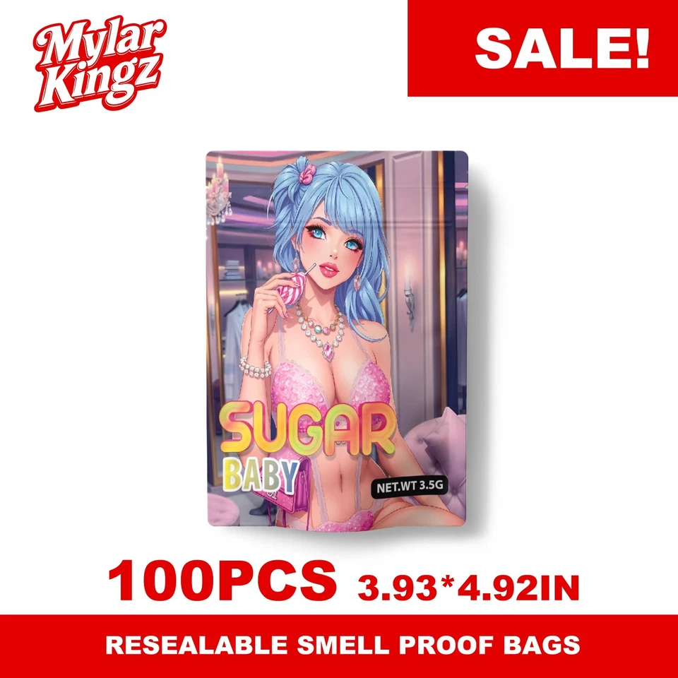 100 шт. для девочек дизайн случайный|запахоустойчивый | голографический|майларовые сумки|молния|3,5 грамма - Изображение 3 из 4