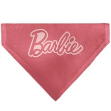 Barbie Pet Bandana Malibu Beach Barbie Script and Icons Collage Pinks Slip On Co