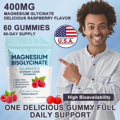 Spnutrition Magnesium Bisglycinate Gummies, with 400Mg Magnesium Bisglycinate Ch