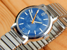 Reloj Pulsera Compacto Vintage DIEHL Esfera Azul Alemania cal. Junghans 620,56