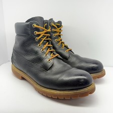 Timberland Premium TB0A2GFR 001 Boot Men's 13M Black Leather Waterproof 6-Inch