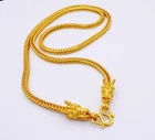 Dragon 22K 23K 24K THAI BAHT YELLOW GOLD GP Necklace Jewelry 24" ,30 Grams,4 mm