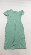 Love...ady Dress Womens Small Green Bodycon Stretch Short Sleeve Knee Length