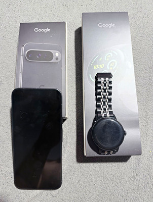 Pixel 9 Pro XL 512GB Black Unlocked and pixel watch 3 (45mm WiFi) $550 both