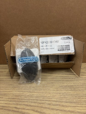 #ad 10 Pack Amerock 3” Cabinet Drawer Cup Pull Oil Rubbed Bronze Finish BP22094ORB $17.99