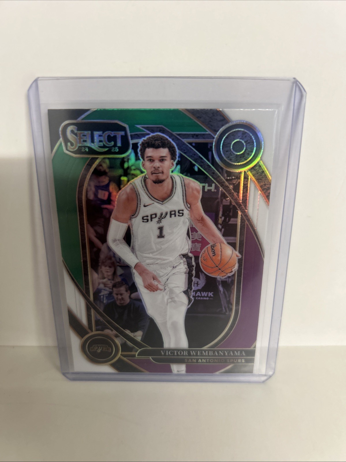 2024-25 Panini Select Courtside Victor Wembanyama Green White Purple Prizm Spurs