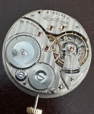 VINTAGE 12 SIZE LORD ELGIN POCKET WATCH MOVEMENT GR. 451 19 JEWEL KEEPING TIME