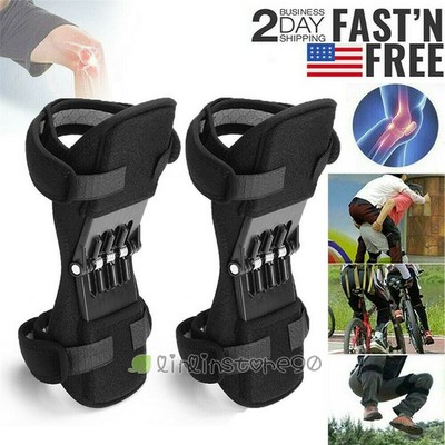 Knee pads Support Brace Booster Pad Squat Sport Power Spring Force Joint Lift US