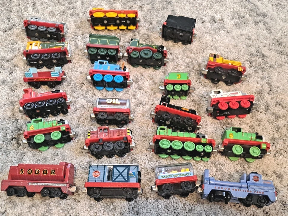  Lot Of 22 Thomas Train Engines Cars Diecast Gullane, Learning Curve Magnetic  - Image 2 of 4