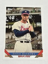 2019 Topps Archives Baseball #255 - Eddie Mathews - Milwaukee Braves