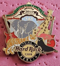 2015 Spring Berlin Zoo Elephant Giraffe Tiger Seal HRC Hard Rock Cafe guitar pin