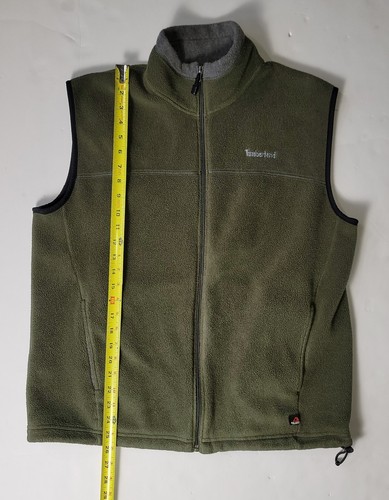 Timberland Mens Full Zip Fleece Vest Green Size Medium - Picture 3 of 8
